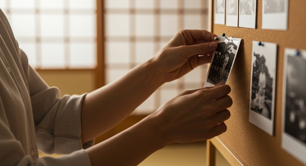 葬式 写真 コルク ボード
